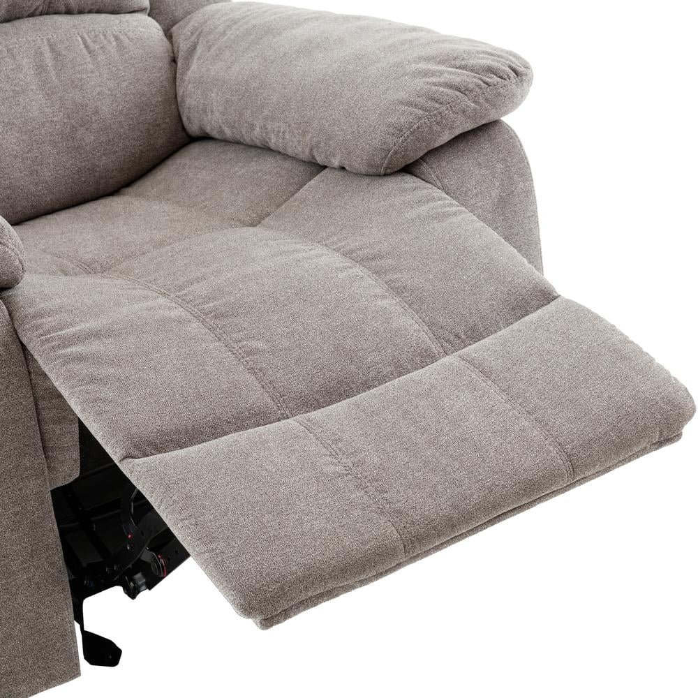 Comfort Pointe Troy Ash Grey Microfiber Glider Rocker Recliner