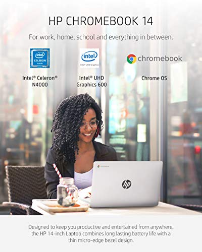 HP 15.6 HD Premium Chromebook, Intel Celeron N Processor 3.7GHz Turbo Speed, 8GB Ram, 64GB SSD, Ultra-Fast WiFi Up to 1700 Mbps, Chrome OS