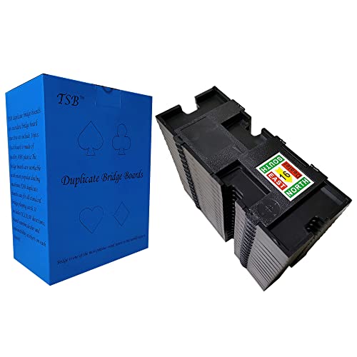 TSB Duplicate Boards for Bridge Game Set of 16 PCS - Duplicate Bridge Boards for Dealing Machine - Home Bridge Cards Game Kit