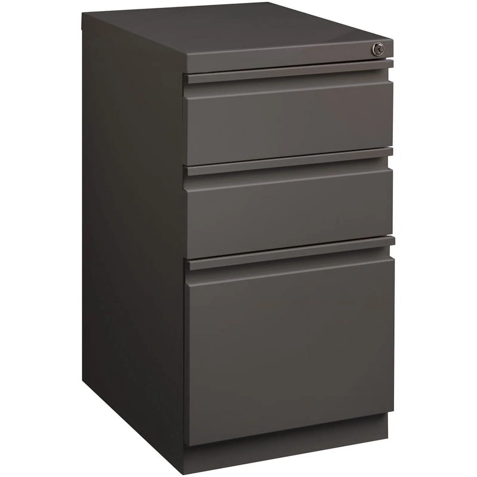 Bowery Hill 3-Drawer Modern Metal Mobile Pedestal File Cabinet in Espresso