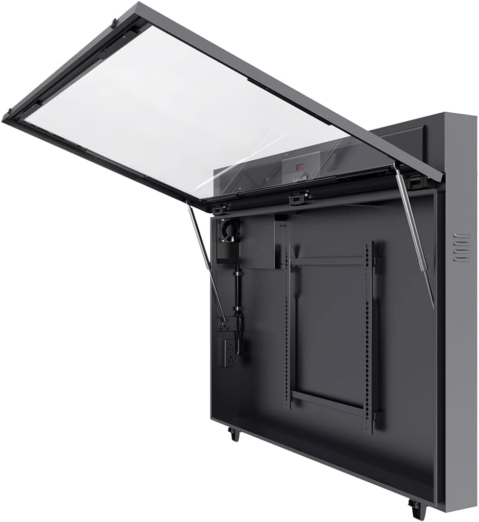 KUVASONG Waterproof Outdoor TV Enclosure with 80W Built-in Soundbar, Waterproof Outdoor TV Cabinet