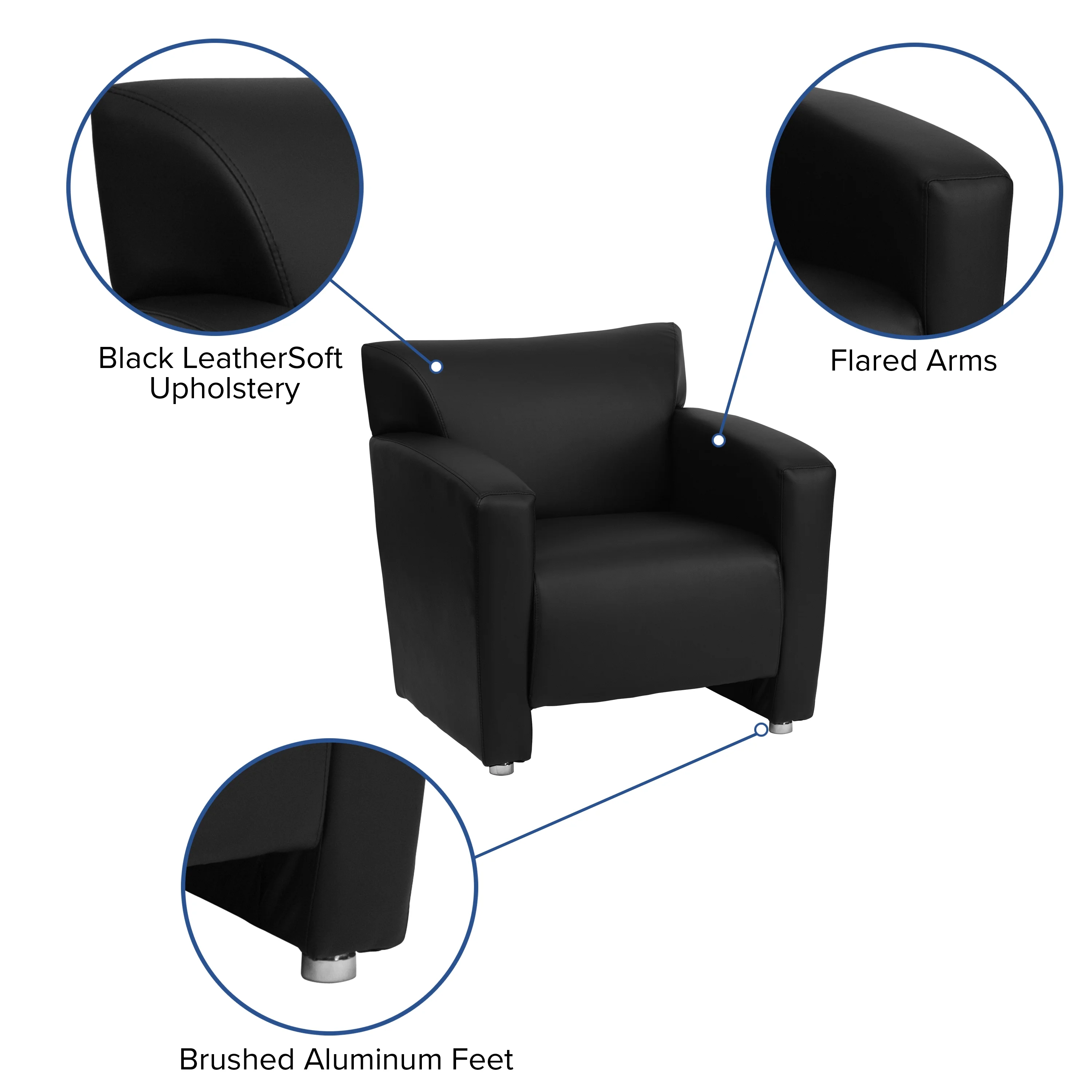 Flash Furniture HERCULES Majesty Series Black LeatherSoft Chair