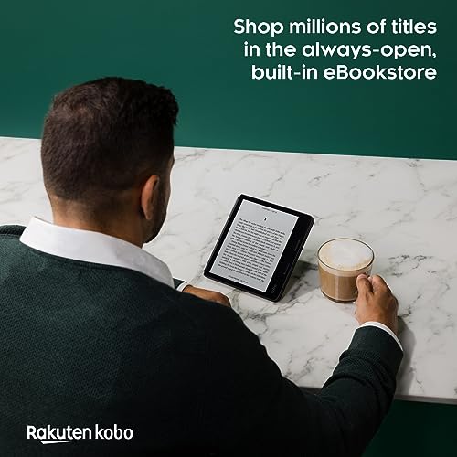 Kobo Sage | eReader | 8” HD Glare Free Touchscreen | Waterproof | Adjustable Brightness and Color Temperature | Blue Light Reduction | Bluetooth |