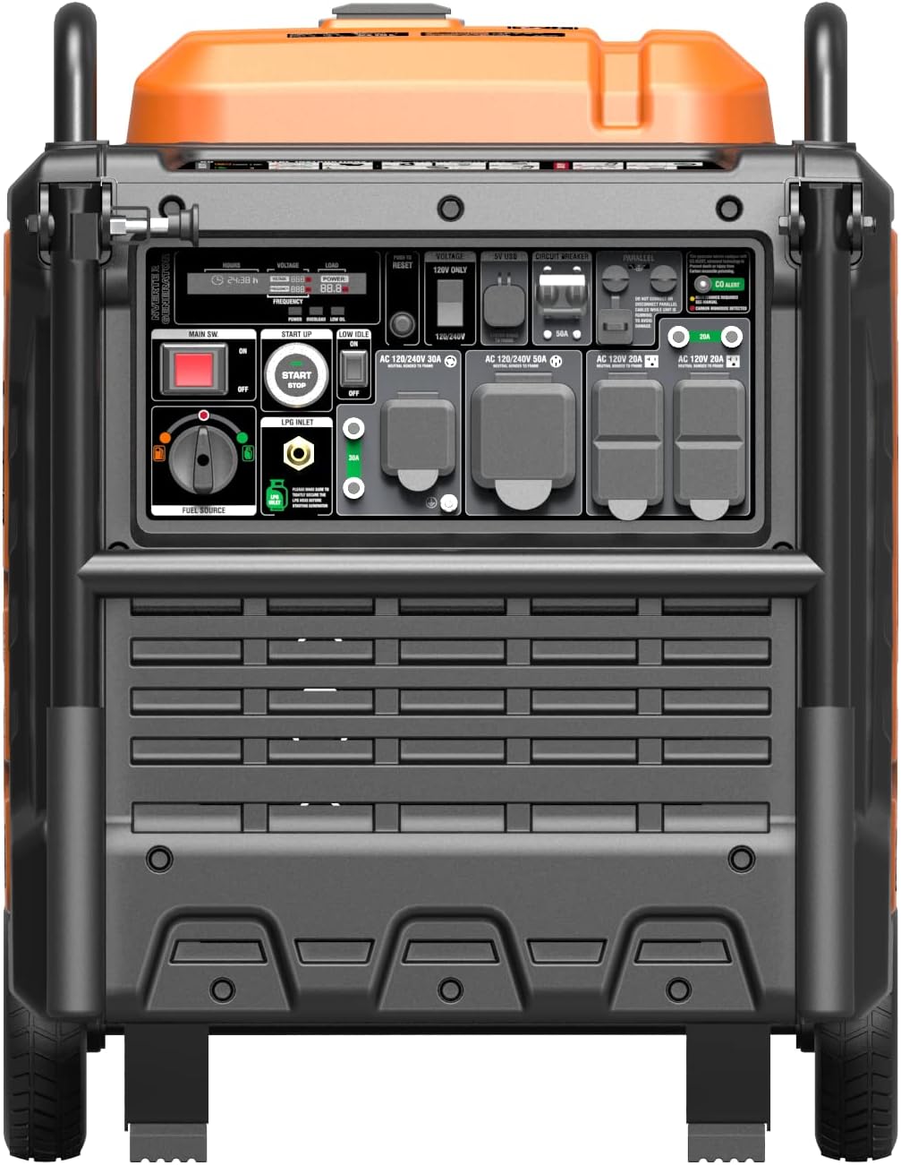 GENMAX Portable Generator, 9000W Super QuietDual Fuel Portable Engine with Parallel Capability, Remote/Electric Start