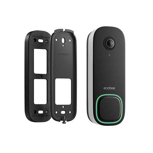 ecobee Smart Video Doorbell Camera (Wired) - with Industry Leading HD Camera, Smart Security, Night Vision, Person and Package Sensors, 2-Way Talk