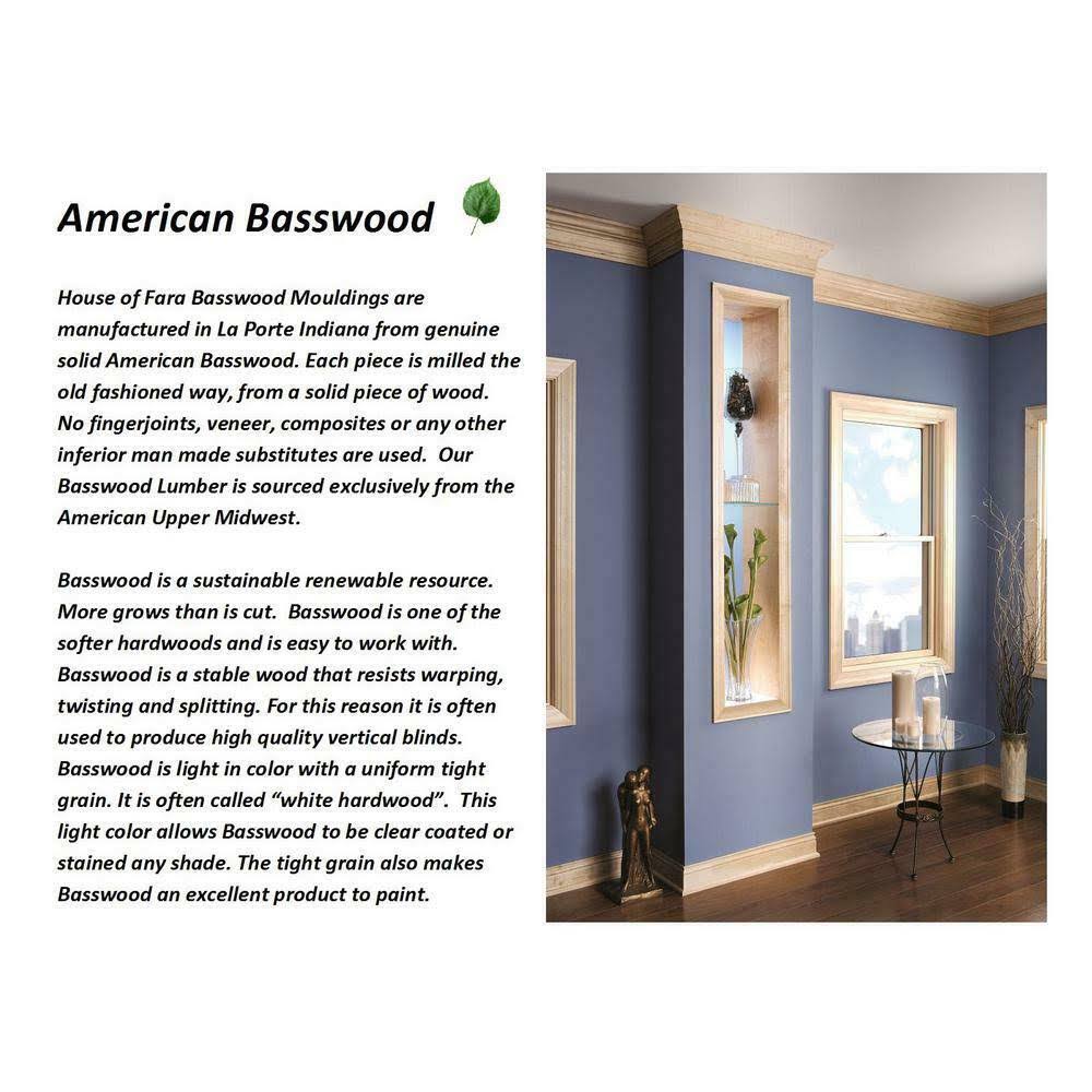 Manor House 3/4 in. x 3 in. Hardwood Fluted Window Trim Casing Set MOULDING