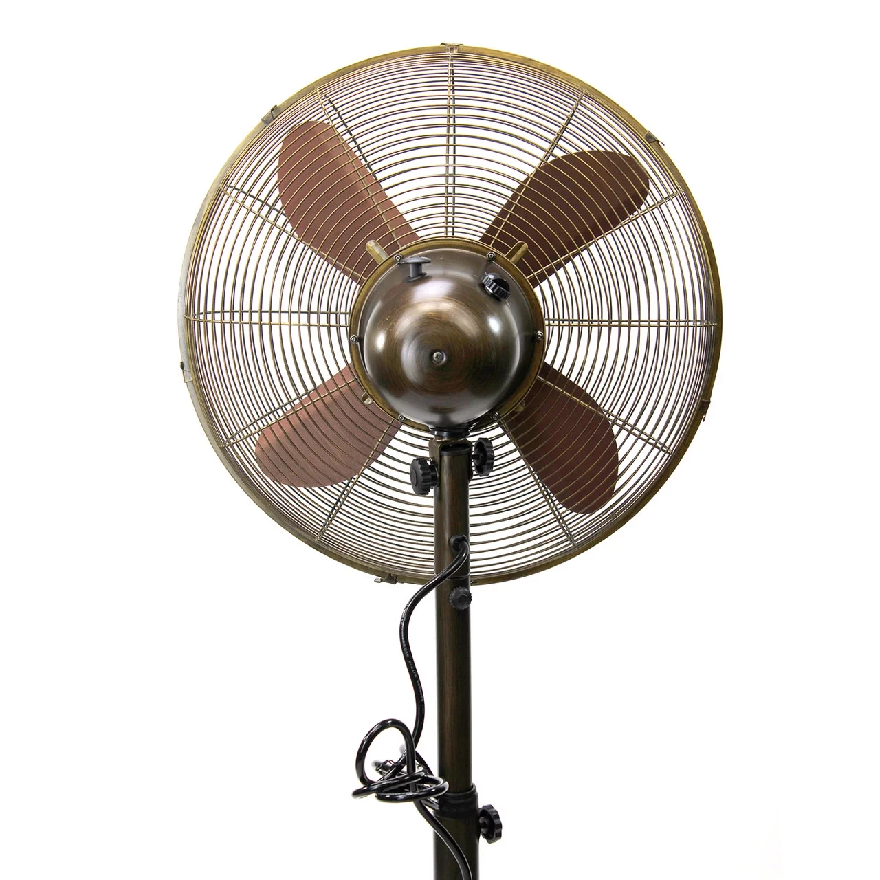 DecoBREEZE DBF1080 Adjustable Oscillating Outdoor Pedestal Fan Prestigious Brown