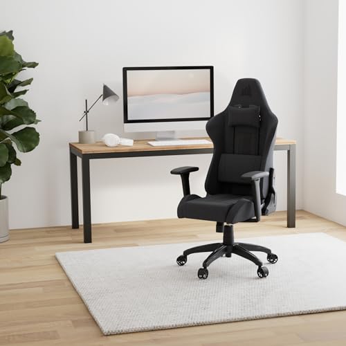 Corsair TC100 Relaxed Gaming Chair - Fabric - Racing-Inspired Design - Lumbar Pillow - Detachable Memory Foam Neck Pillow - Adjustable Seat Height