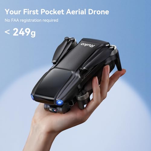 Ruko U11MINI 4K, Drones with Camera for Adults 4K Video 8K Photo, Under 249g, 3-Axis Gimbal EIS, 20000ft FPV Transmission, AI Takeoff/Landing