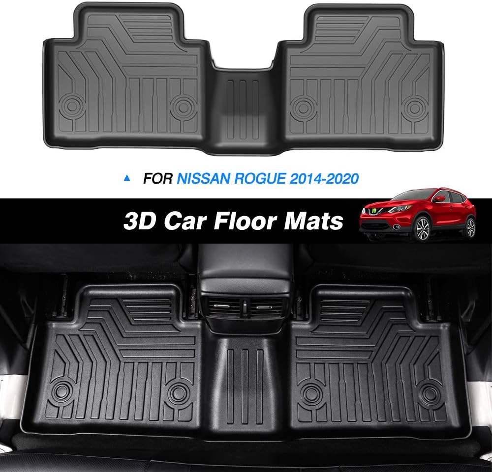 KUST All Weather Floor Mats for Nissan Rogue 2014-2020 (Not for 2021 Rogue 3rd Gen.) (No Rogue Select and Sport Models ) Floor Carpet Liners 2 Row