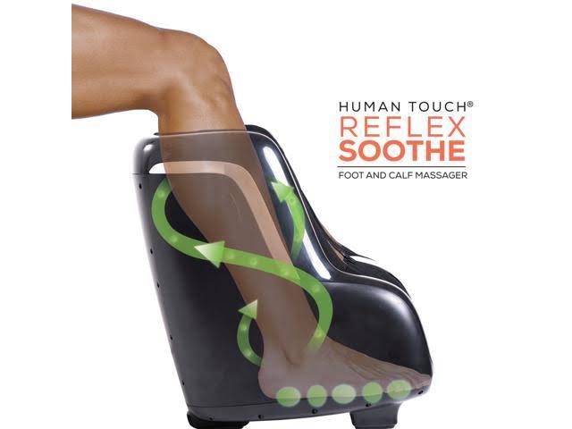 Human Touch Reflex Soothe Foot u0026 Calf Massager - Black/Brown