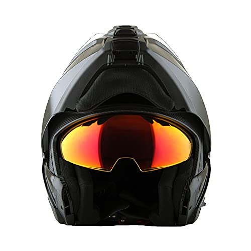 Martian Motorcycle Modular Full Face Helmet Flip up Dual Visor Sun Shield: HG362 Matt Black