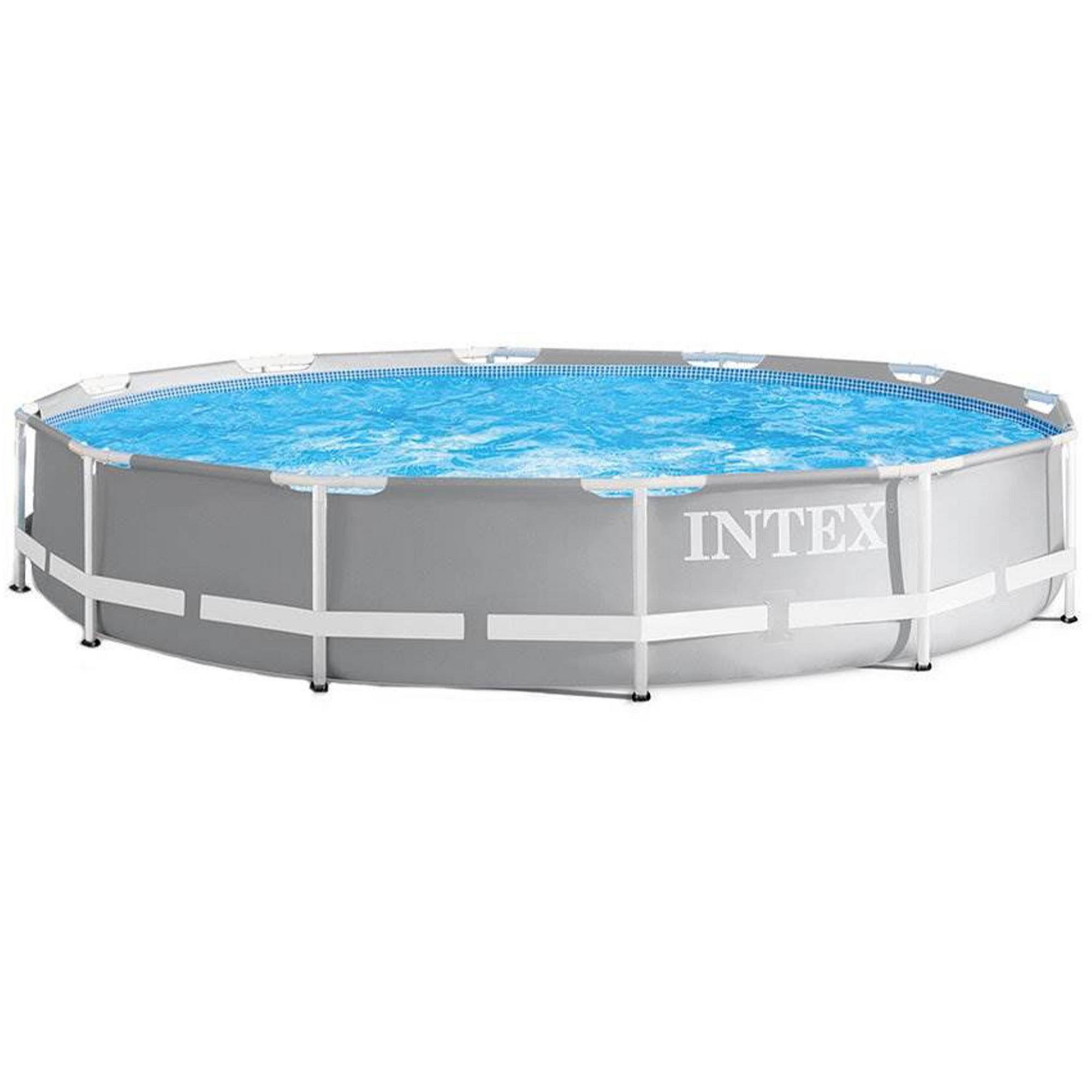 Intex 12 Feet x 30 Inches Durable Prism Steel Frame Above Ground Swimming Pool