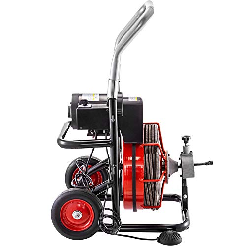 VEVOR Drain Cleaner Machine 100 ft x 1/2 inch for 2 inch to 4 inch(50-100mm) Pipes