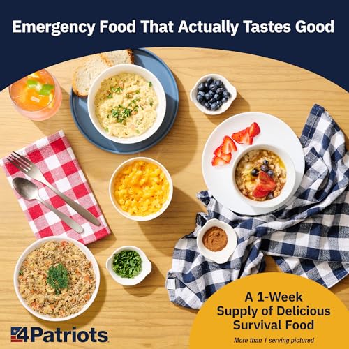 4Patriots 2-Week Survival Food Kit: Emergency Food Supply Designed to Last 25 Years, 84 Servings