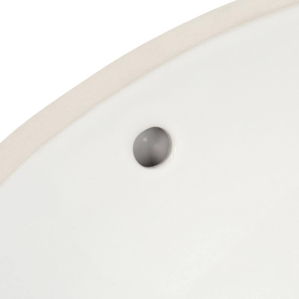 Kohler Caxton White Undermount Oval Bathroom Sink with Overflow