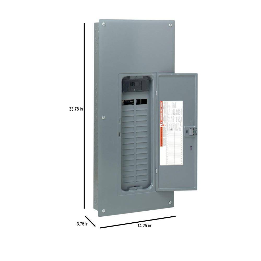 Square D by Schneider Electric HOM3060M200PCAFVP Homeline 200 Amp 30-Space 60-Circuit Indoor Main Breaker Load Center with Cover