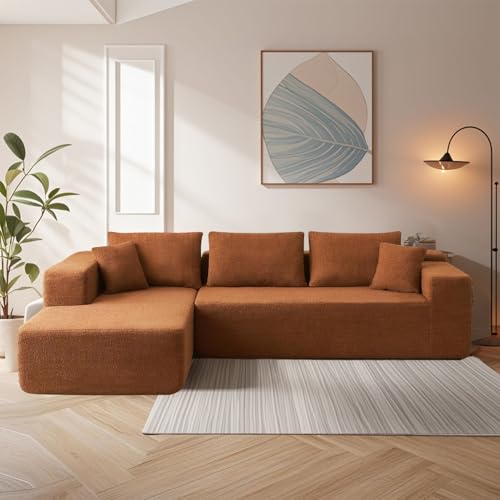 104" Sectional Couches for Living Room, Modular Sectional Sofa with Deep Seat, L-Shape Couch with Chaise, Cloud Couch for Living Room Bedroom