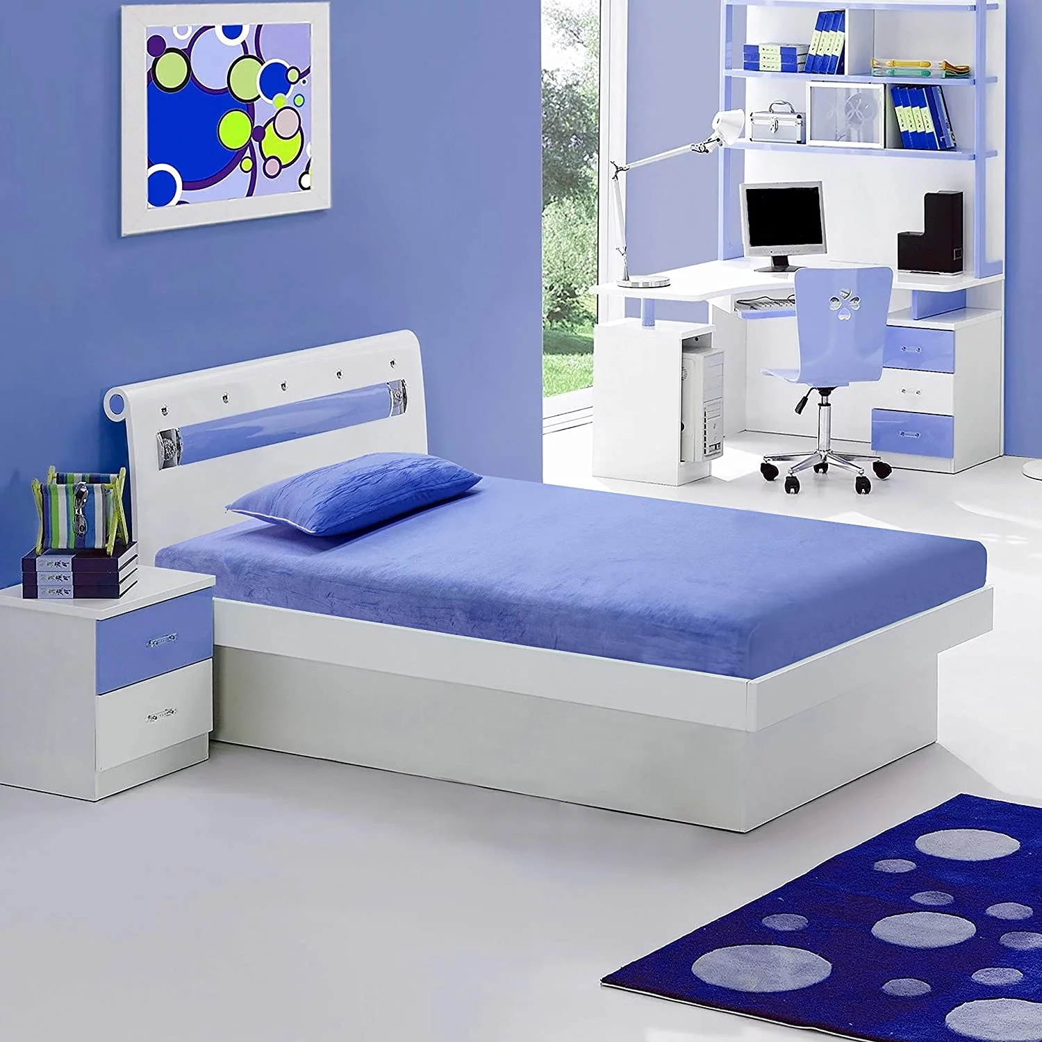 Irvine Home Collection Twin Size 6-inch Gel Memory Foam Mattress, Free Matching Pillow, Medium Firm, Cool Sleep, CertiPUR-US Certified