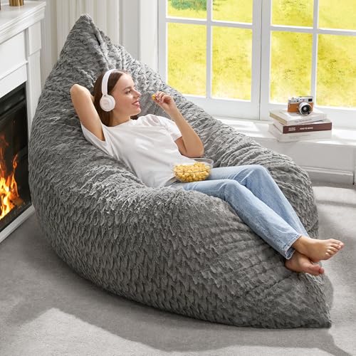 Hobestluk 3 in 1 Bean Bag Chair Giant Bean Bag Chairs Convertible Bean Bag Floor Cushion with Machine Washable Cover