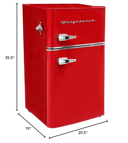 Frigidaire 2 Door Retro Bar Fridge with Side Bottle Opener
