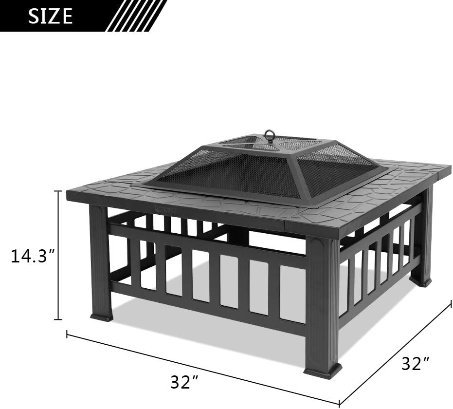 Bonnlo Portable Fire Pit 24''