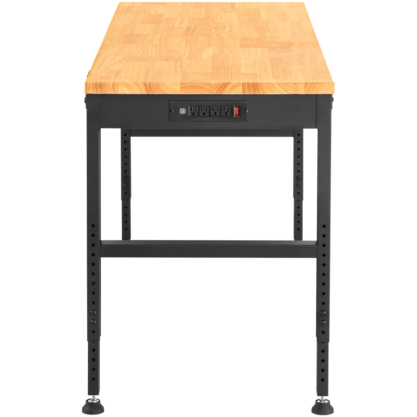 VEVOR Workbench Adjustable Height, 48"L X 20"W X 38.1"H Garage Table w/ 28.3" - 38.1" Heights & 2000 lbs Load Capacity