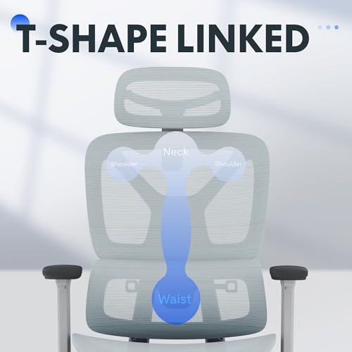 FLEXISPOT ErgoX Premium Ergonomic Office Chair with Footrest- Adjustable 3D Armrests, Dynamic Lumbar Support, Recline & Tilt Function, Mesh Seat