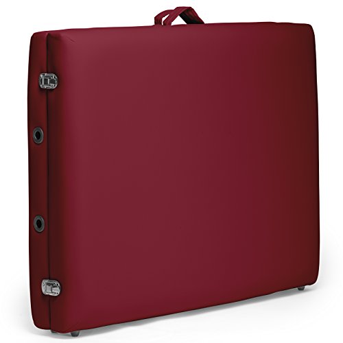 Saloniture Professional Portable Folding Massage Table with Carrying Case - Black