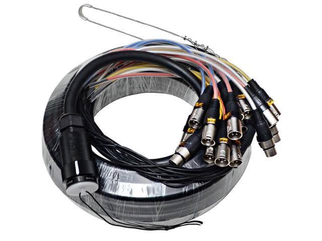 Seismic Audio 12 Channel, 50 Foot XLR Snake Cable with Multipin Easy Disconnect Trunk Pa/dj - SAMP-12x4x50