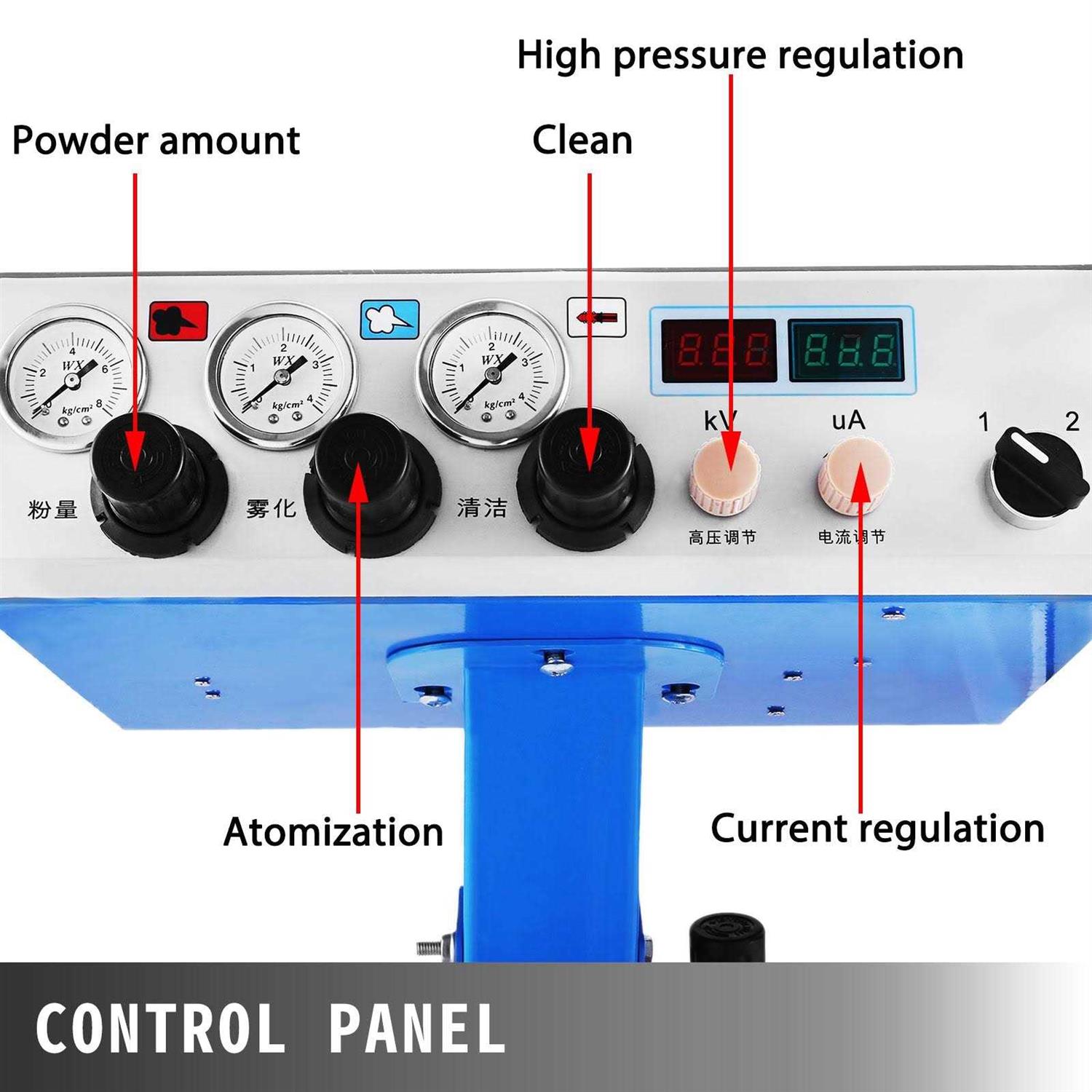 VEVOR Powder Coating Machine 50W 45L Capacity Electrostatic Powder Coating Machine Spraying Gun Paint 450g Per Minute WX-958 Powder Coating System