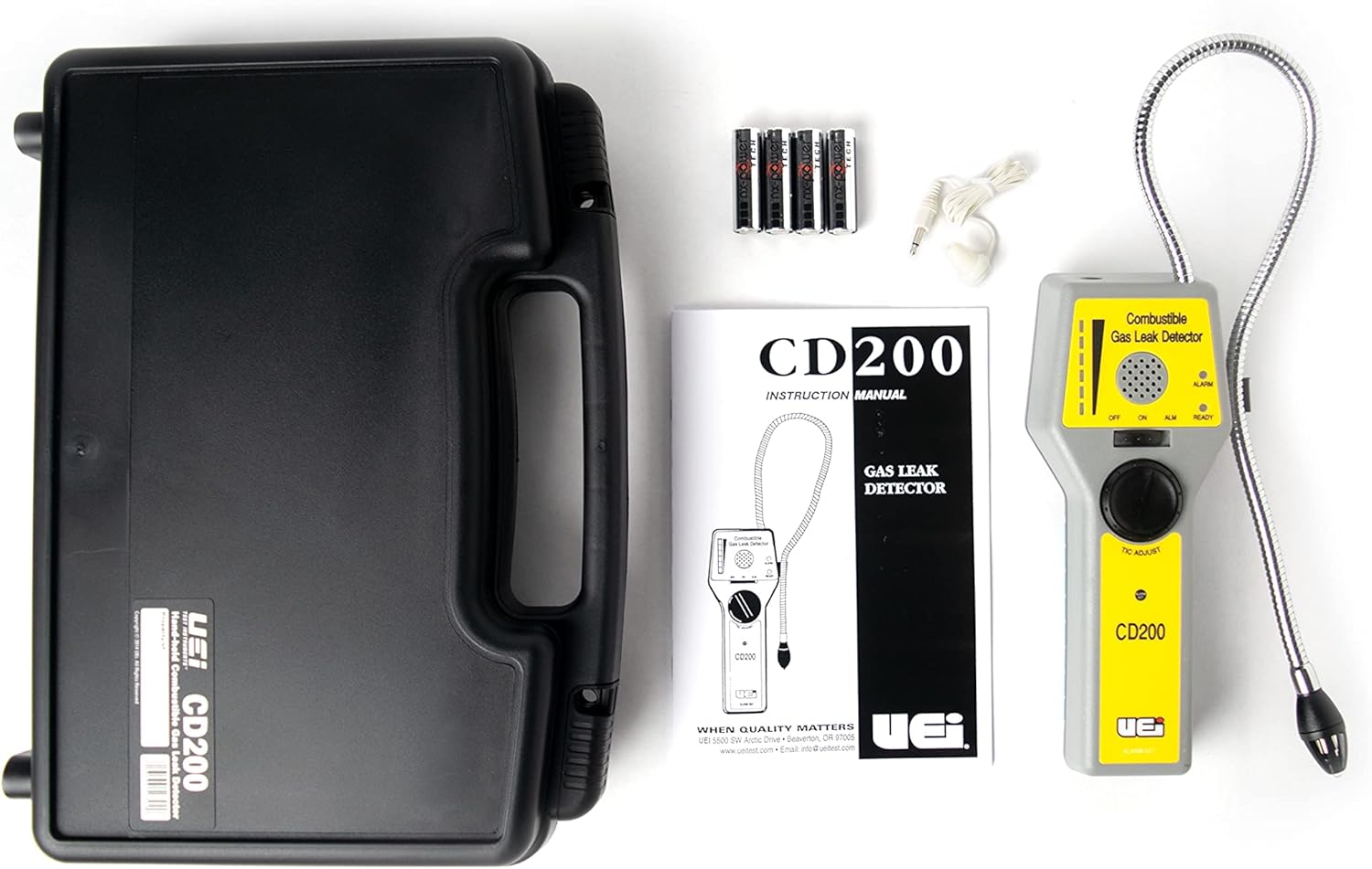 UEi CD200 Handheld Combustible Gas Leak Detector, Deluxe Natural Gas Propane Methane Gas Sniffer