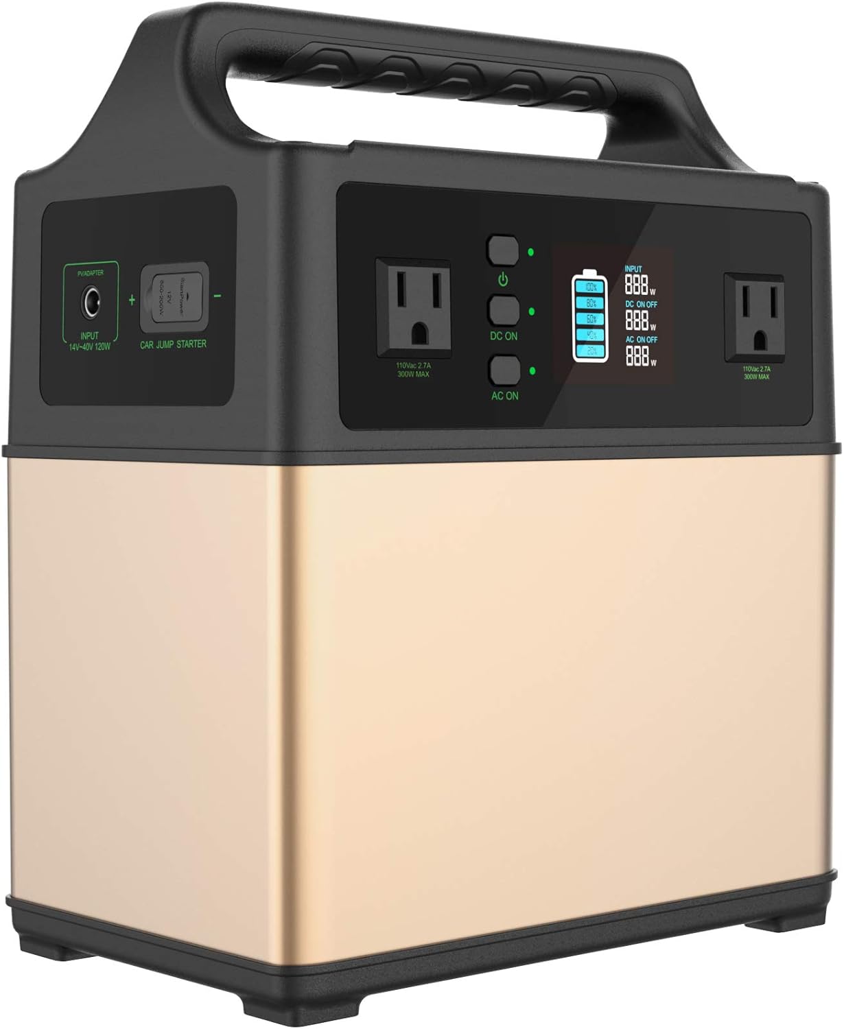 MAXOAK Portable Power Station 1500Wh 1000W Backup Lithium Battery Pure Sine Wave AC Outlet Solar Generator w/ MPPT for Outdoors Camping Home