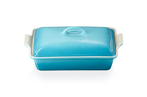 Le Creuset Stoneware Heritage Covered Rectangular Casserole, 4 qt. (12" x 9"), Cerise