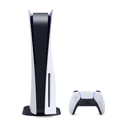 PlayStation 5 Disc Version 825GB SSD Console with Wireless Dualsense Controller - PS5 Gaming System, White (Renewed)