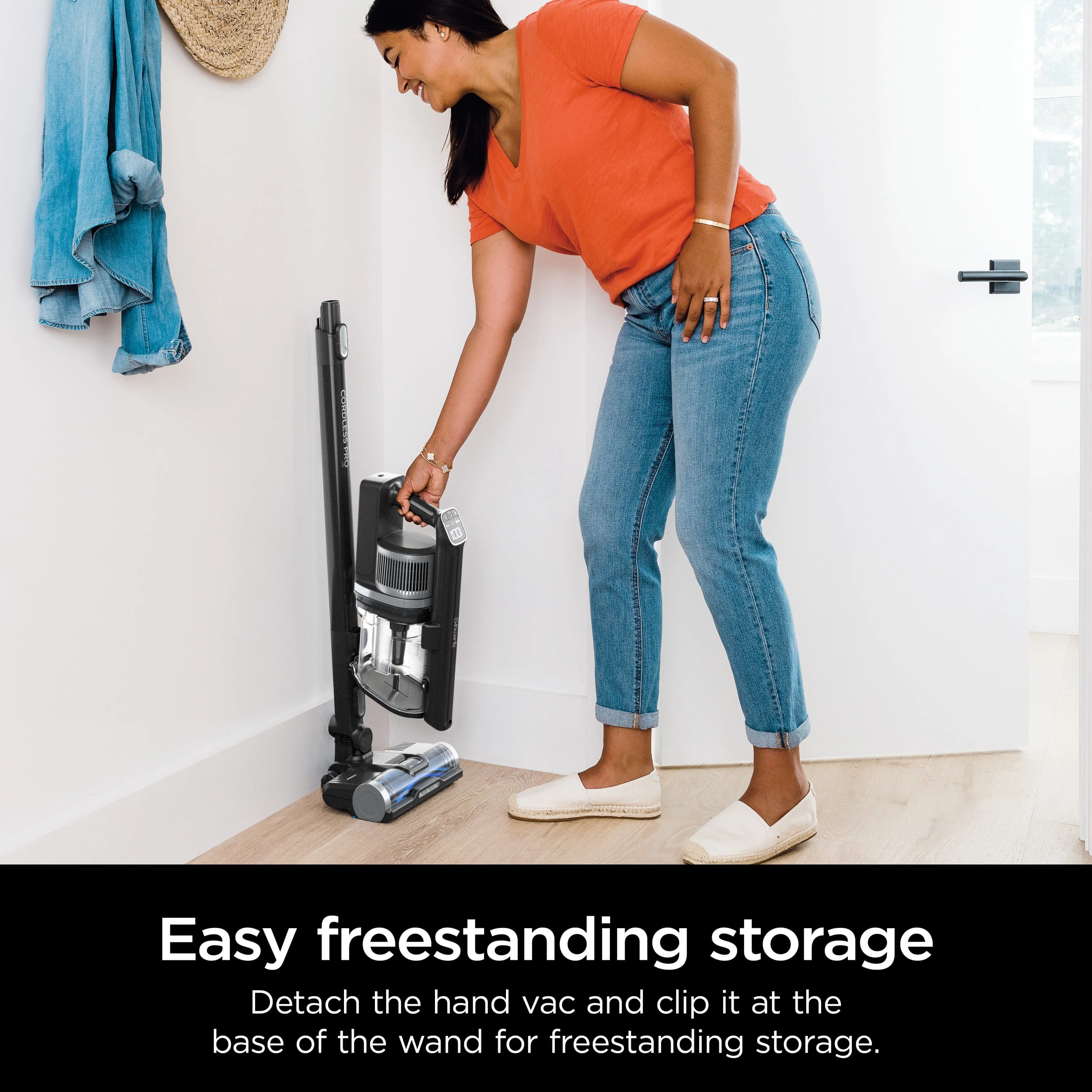 Shark® Cordless Pro Stick Vacuum Cleaner with Powerfins Brushroll, Crevice Tool & Dusting Brush Included, HEPA Filtration, 40-min Runtime, WZ531H