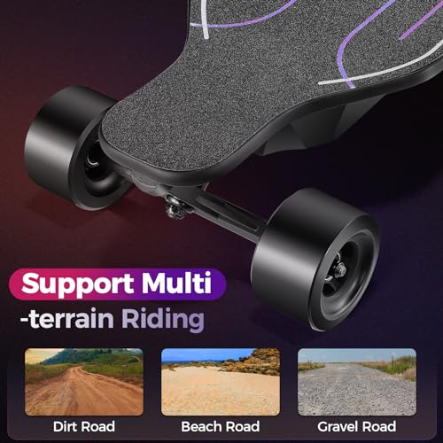 Caroma 38" Electric Skateboard with Remote, 1200W Brushless Motor, 28 Miles Range & 28Mph Top Speed, Max Load 300lbs, 9 Layer Maple Wood