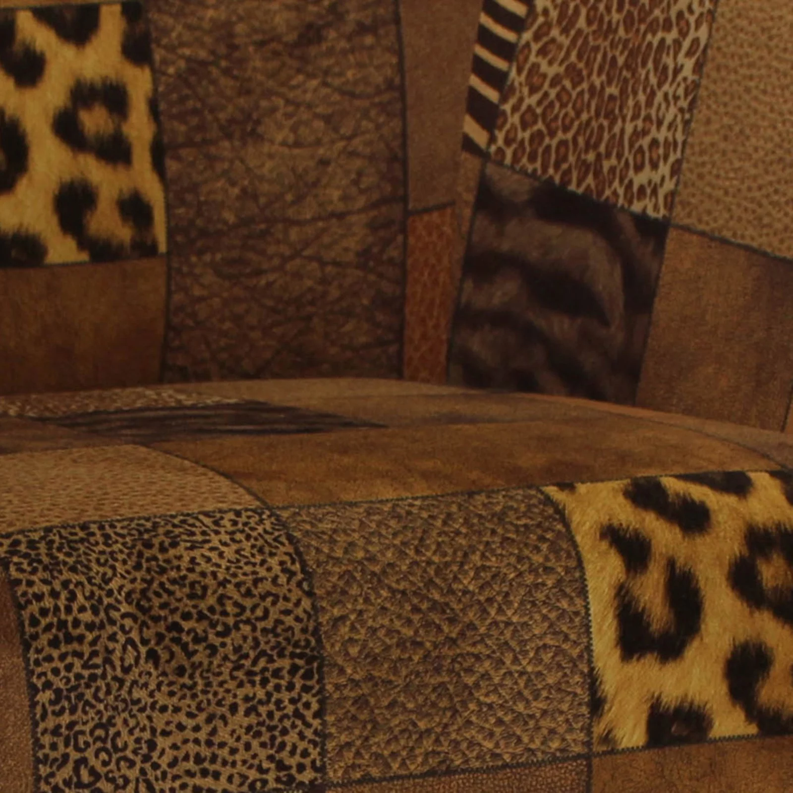 Nikole Club Chair - Safari Patchwork Print