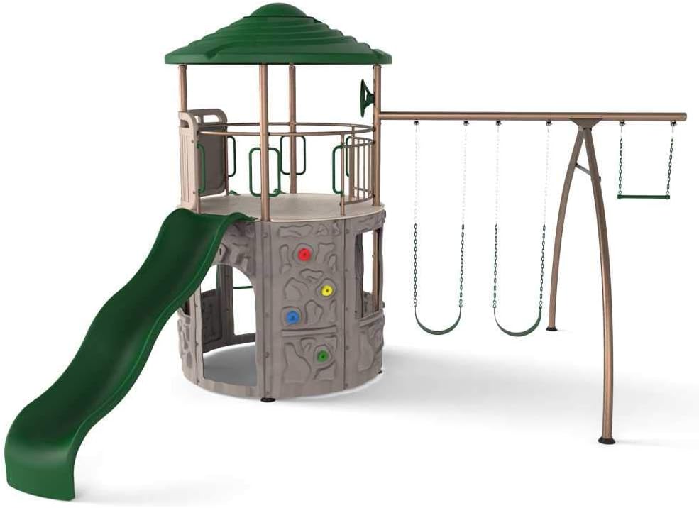 Lifetime 290633 Adventure Tower Swing Set, Earthtone