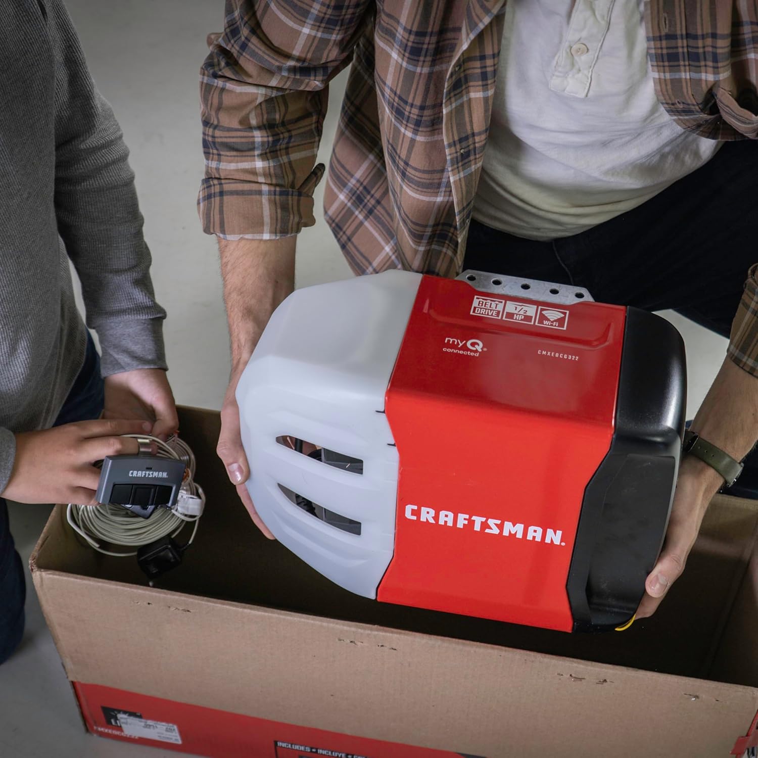 CRAFTSMAN 1/2-HP Smart Belt Drive Garage Door Opener Wi-fi Compatibility