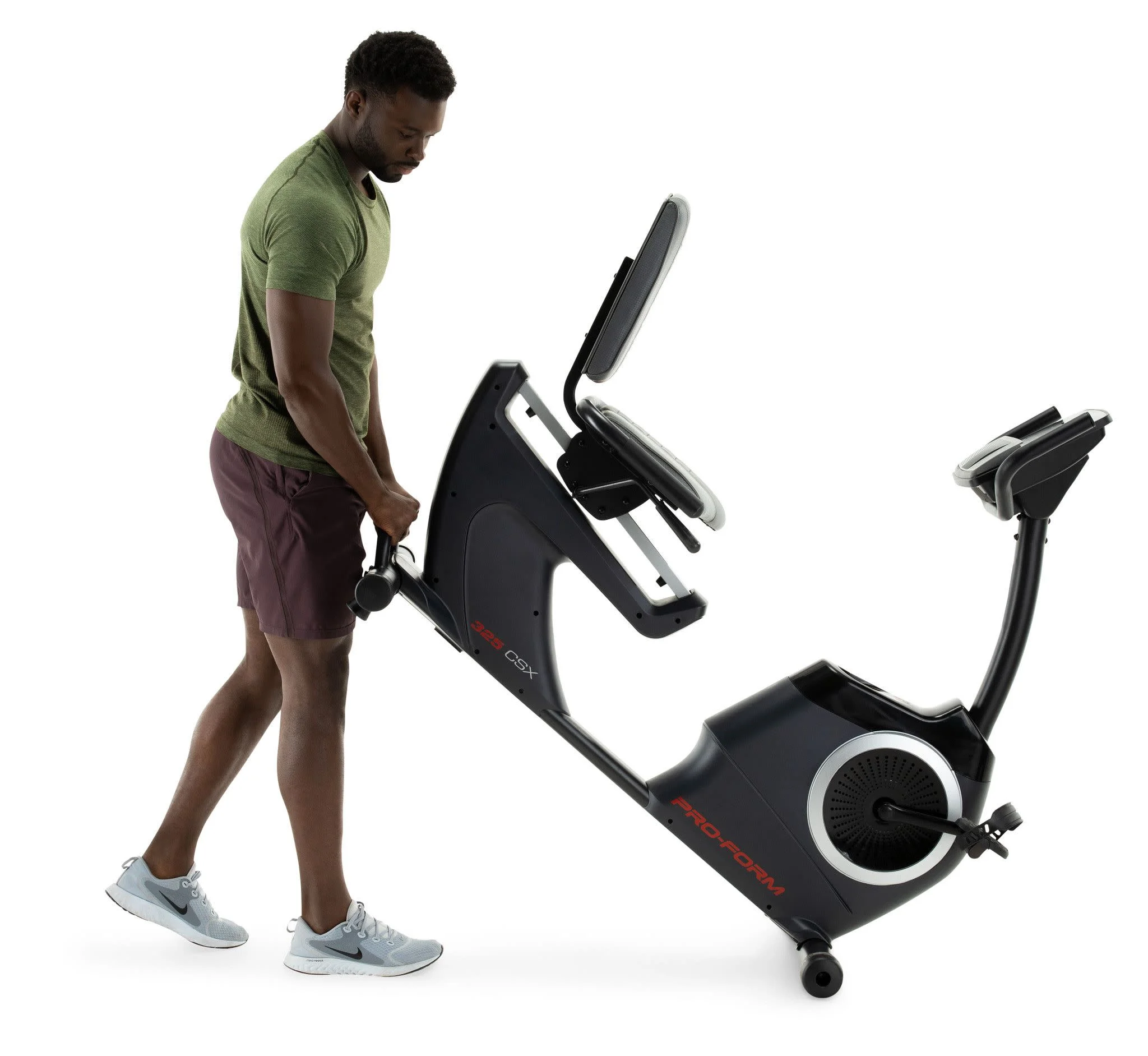 ProForm 325 CSX; Recumbent Exercise Bike with 5” Display, Built-In Tablet Holder, and Fan