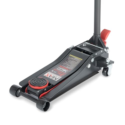 3-Ton (6600lbs) Low-Profile Dual Pistons Heavy-Duty Steel Racing Floor Jack with Quick Lift Hydraulic Pump