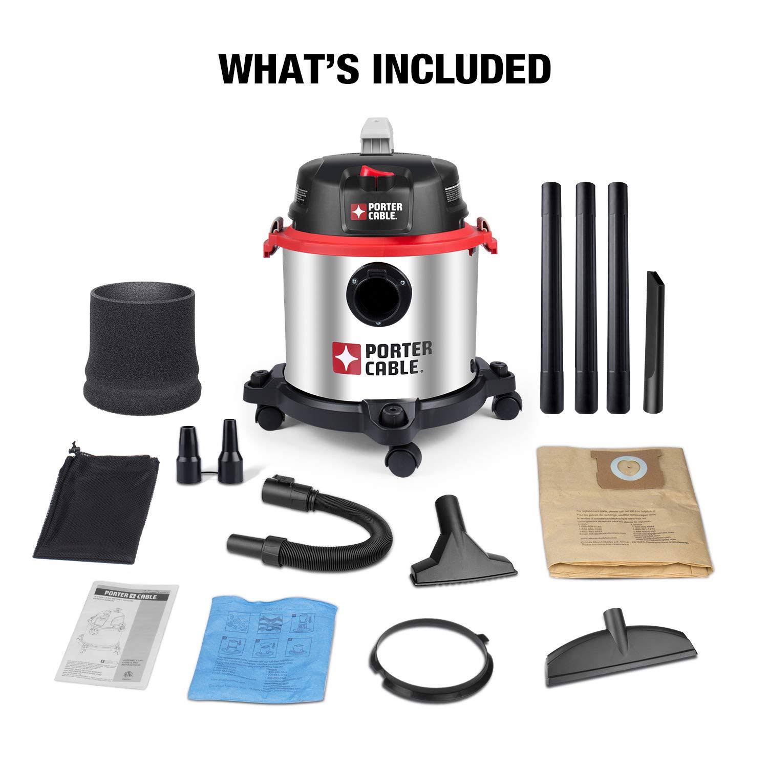Porter-Cable PCX18406-5B 5 gal. Wet/Dry Shop VAC Vacuum (Certified Refurbished)