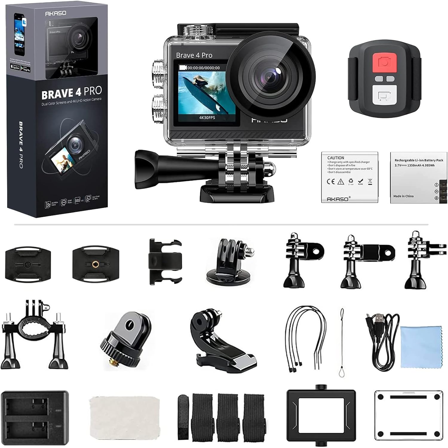 AKASO Brave 4 Pro 4K30FPS Action Camera