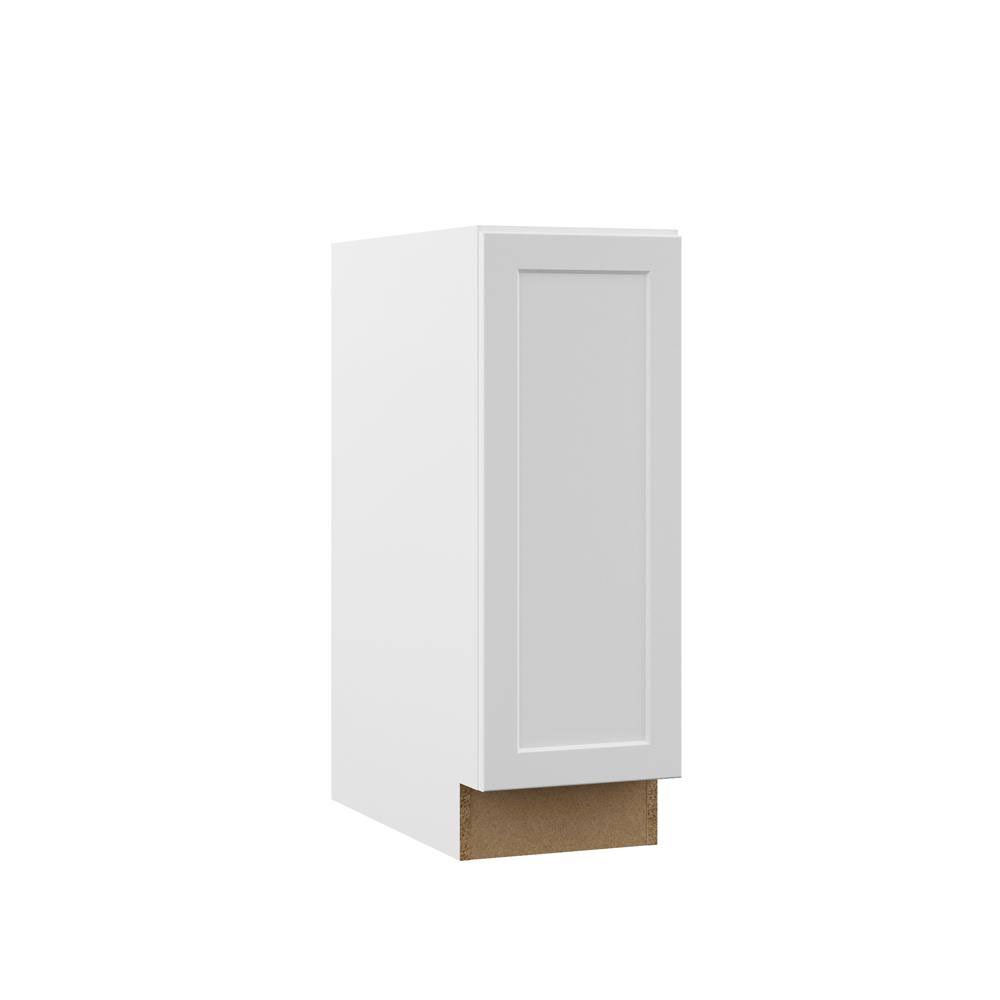 Hampton Bay Designer Series Melvern Assembled 12x34.5x23.75 in. Full Height Door Base Kitchen Cabinet in White
