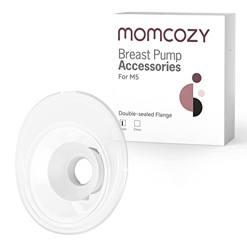 Momcozy M5 Hands-Free Wearable Breast Pump, Double-Sealed Flange for Baby-Like Comfort, 3 Modes & 9 Suction Levels, Portable Electric Pump – 24mm