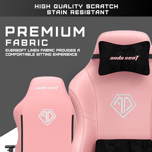 Anda Seat Phantom 3 Fabric Gaming Chairs for Adults - Large Wide Seat Gaming Chair with Lumbar Support