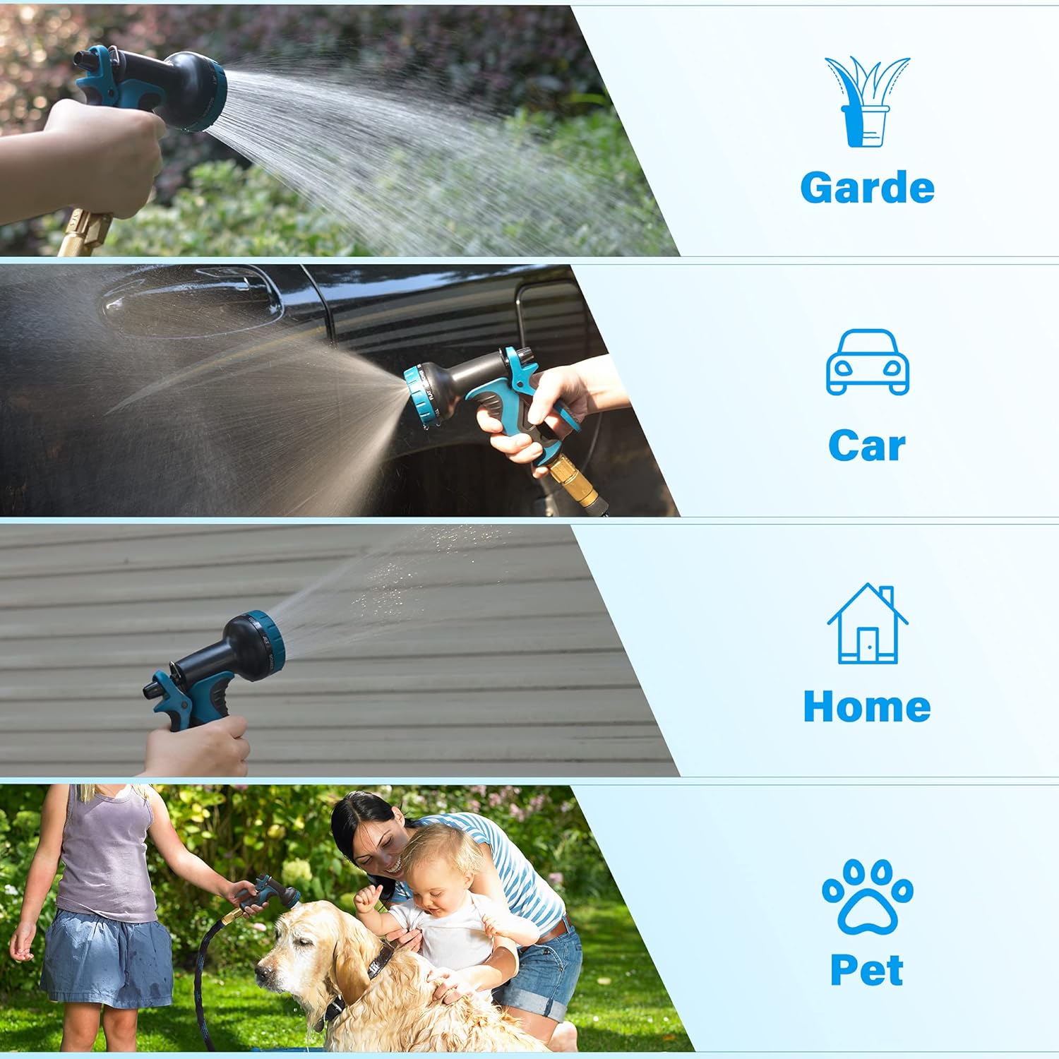 HORTICAN Expandable Garden Hose Retractable Water Hose, Outdoor Yard Hose Flexible Garden Hose (50)