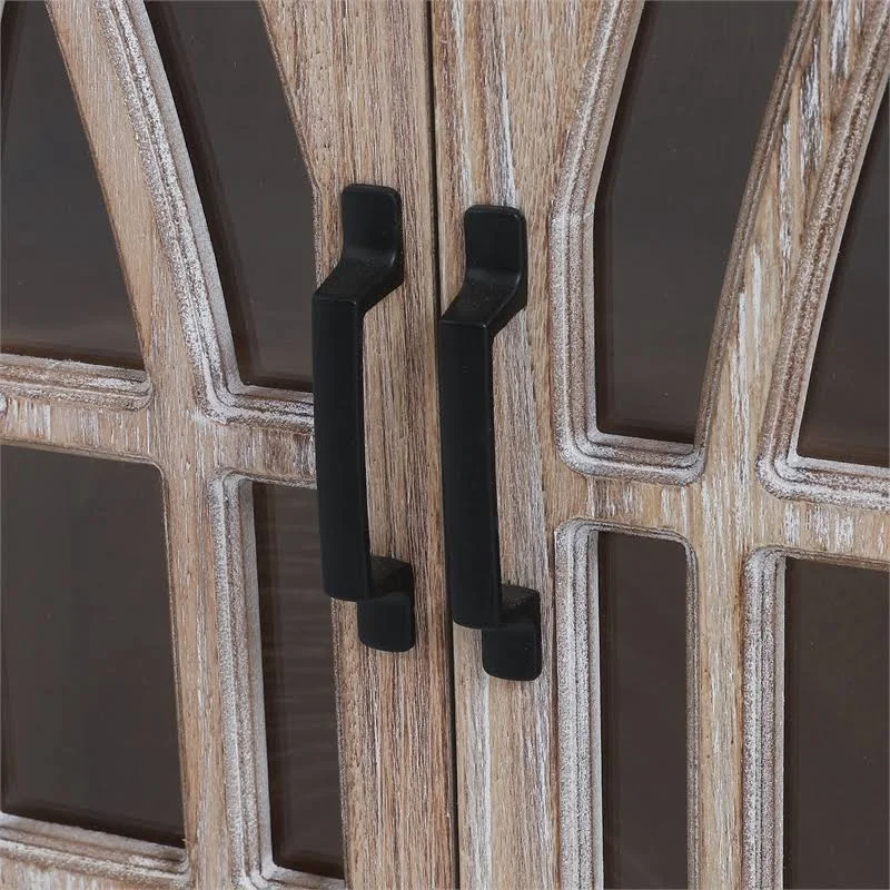 Pemberly Row Double Door Wood Mounted Wall Cabinet