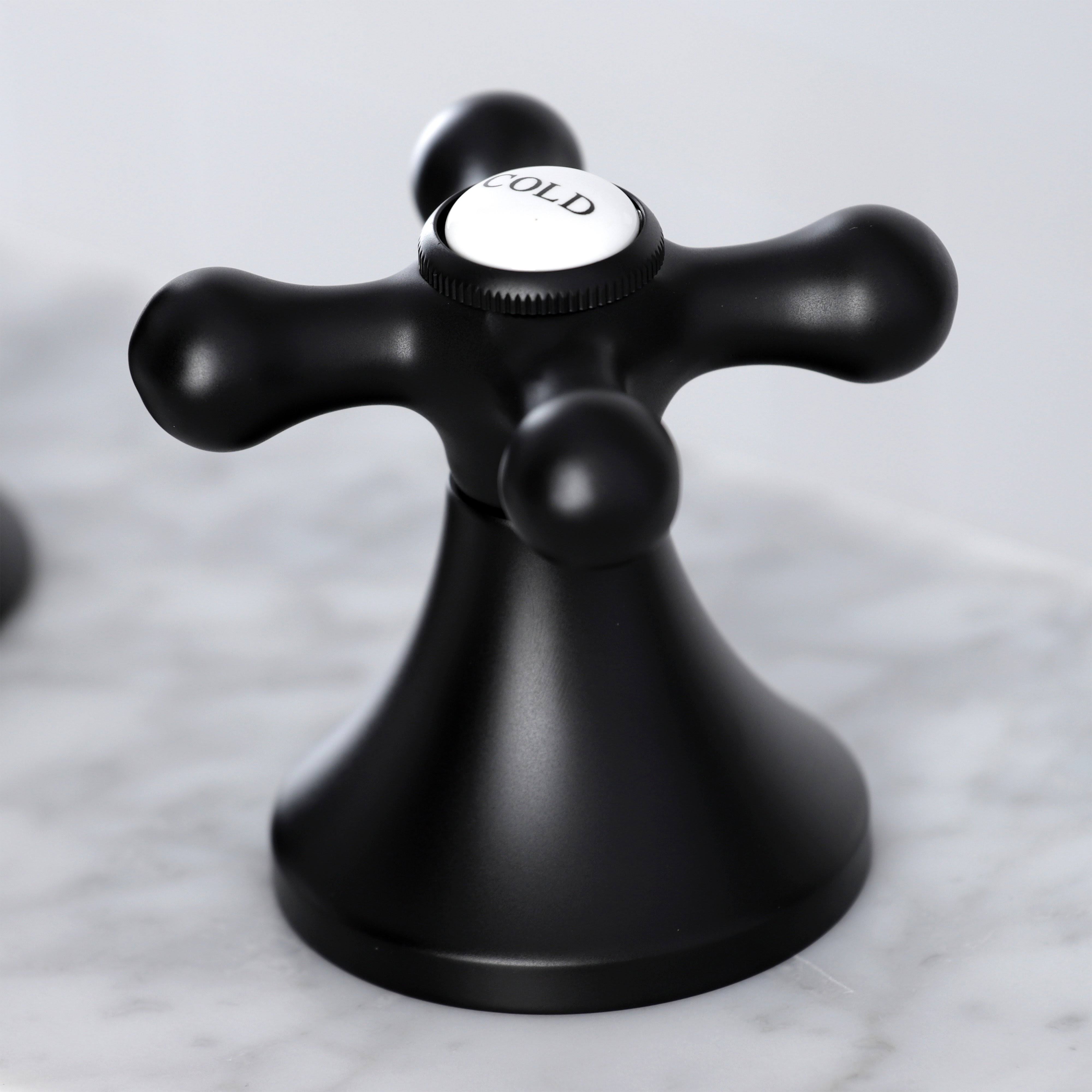 Kingston Brass KC7060AX 8 in. Vintage Widespread Bathroom Faucet Matte Black